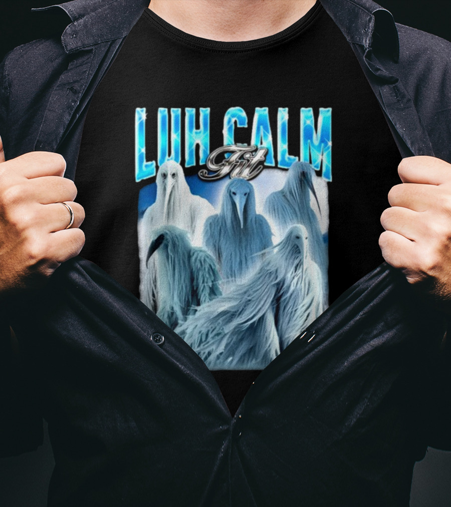 Notsafeforwear Luh Calm Fit Ice Phantom Figures T-Shirt