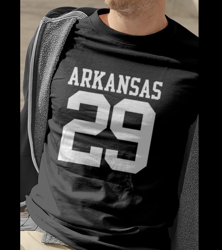 Arkansas 29 Cam Little Football Team Player Jersey T-Shirt