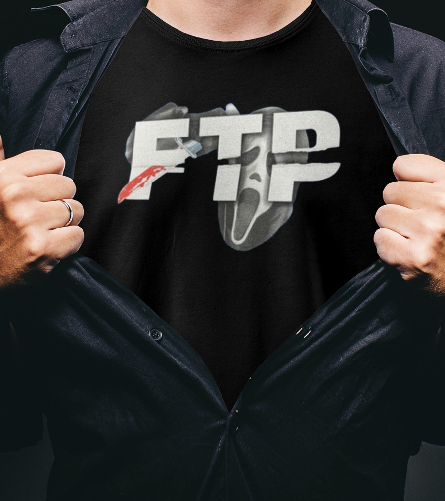 FTP Knife Ghost Mask Halloween T-Shirt