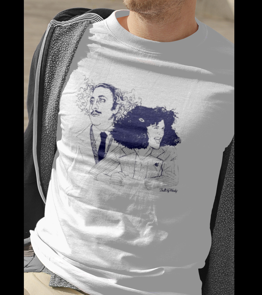 Gene Wilder Gilda Radner Iconic Duo Sketch T-Shirt