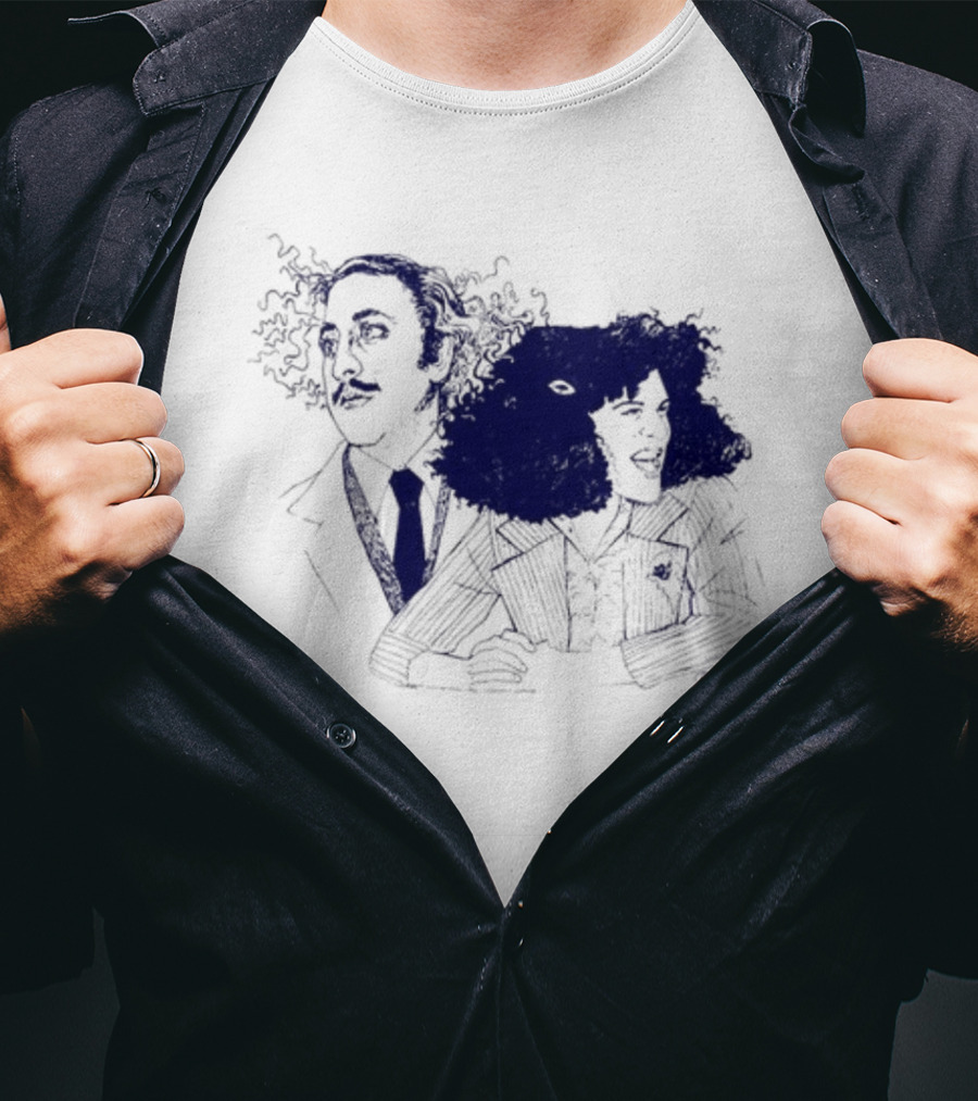 Gene Wilder Gilda Radner Iconic Duo Sketch T-Shirt