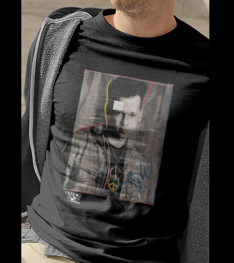 Nkotb Donnie Peace Sign Denim Jacket Vintage Style Photo T-Shirt