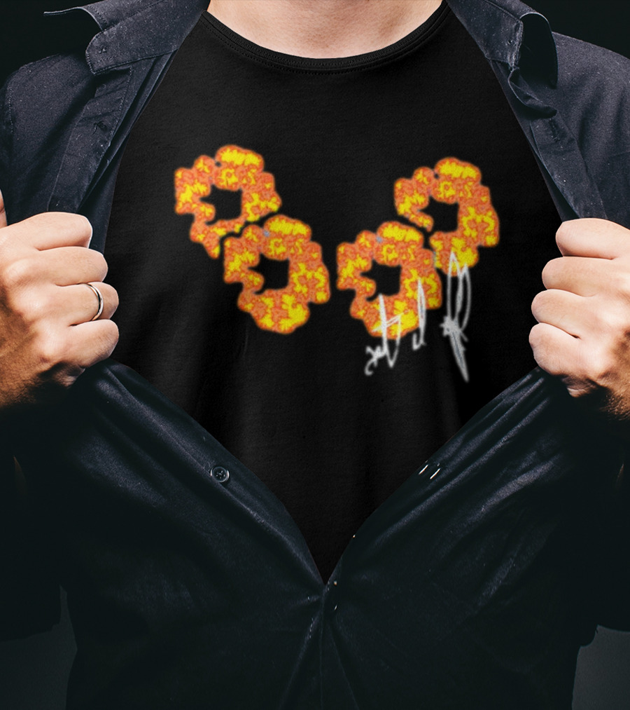 Offset Tears 4 Flame Floral Signature T-Shirt