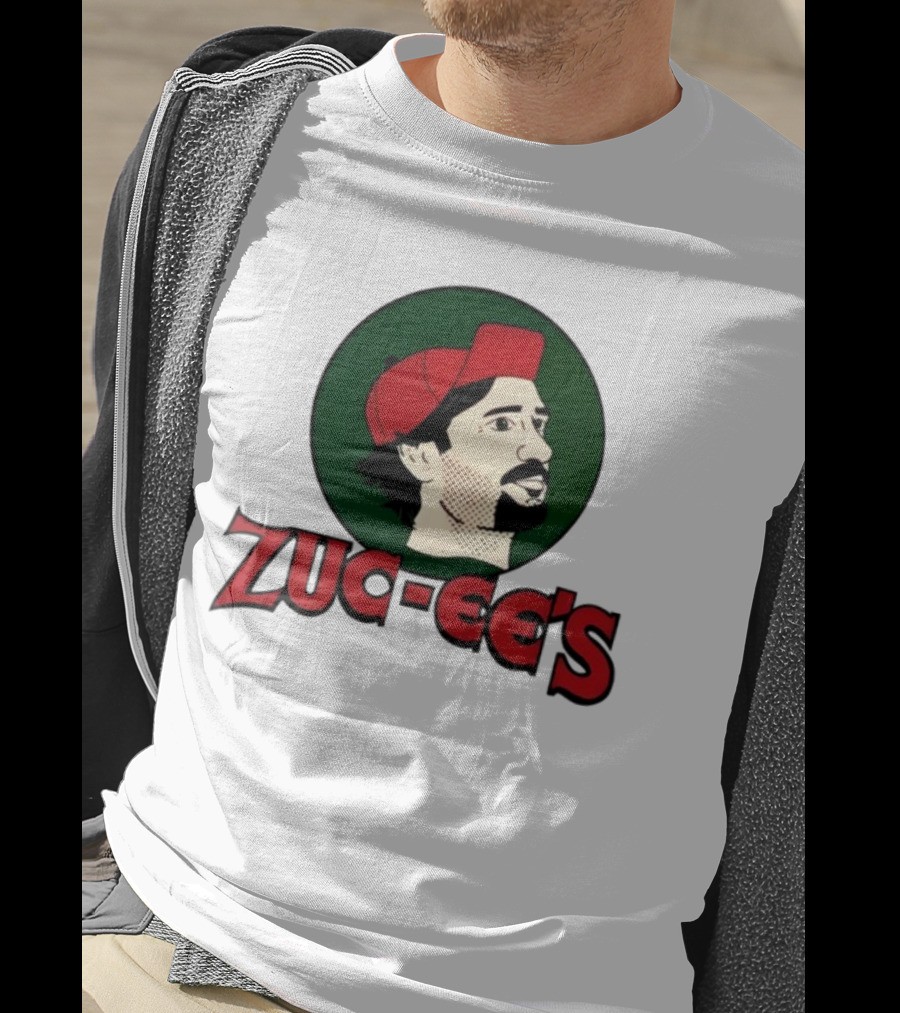 10K Takes Zuc-Ee's Retro Illustration Red Cap Green Circle T-Shirt