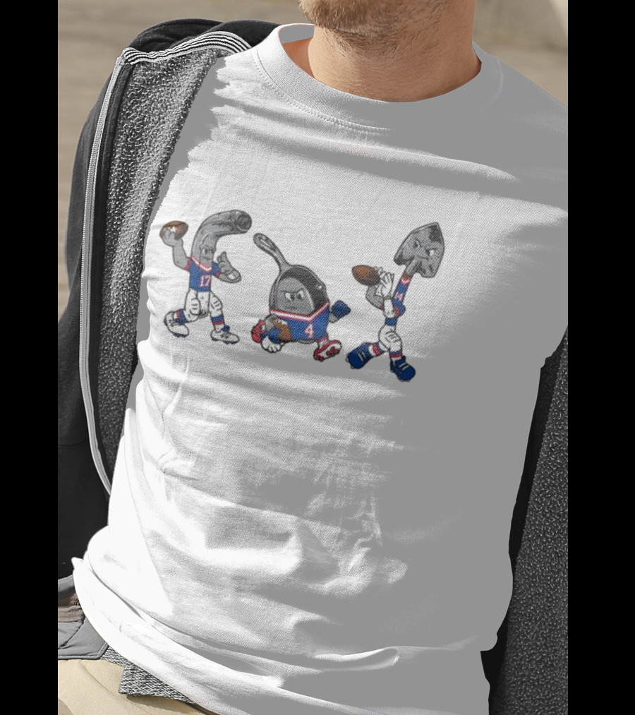 Buffalo Bills Football Cutlery Characters 17 4 Jersey Humor T-Shirt