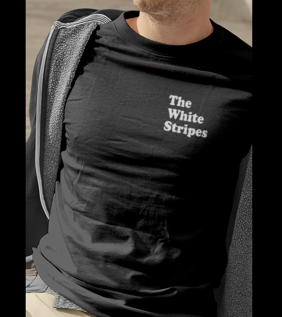 The White Stripes Black Math New Black Minimalist T-Shirt