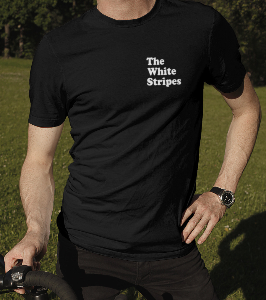 The White Stripes Black Math New Black Minimalist T-Shirt