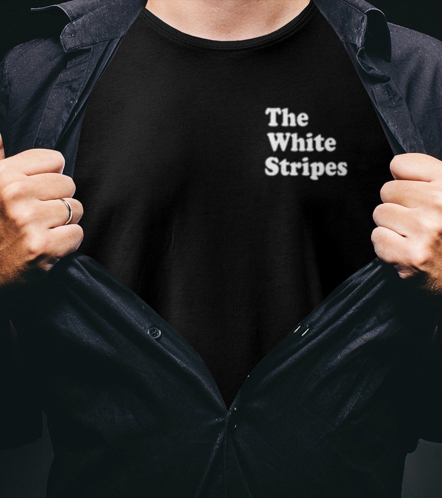 The White Stripes Black Math New Black Minimalist T-Shirt