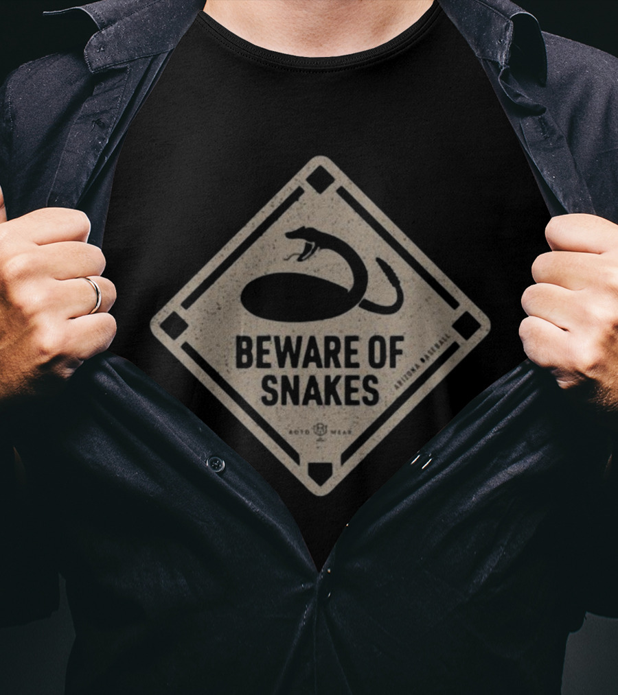 Beware Of Snakes Rotowear Arizona Baseball T-Shirt
