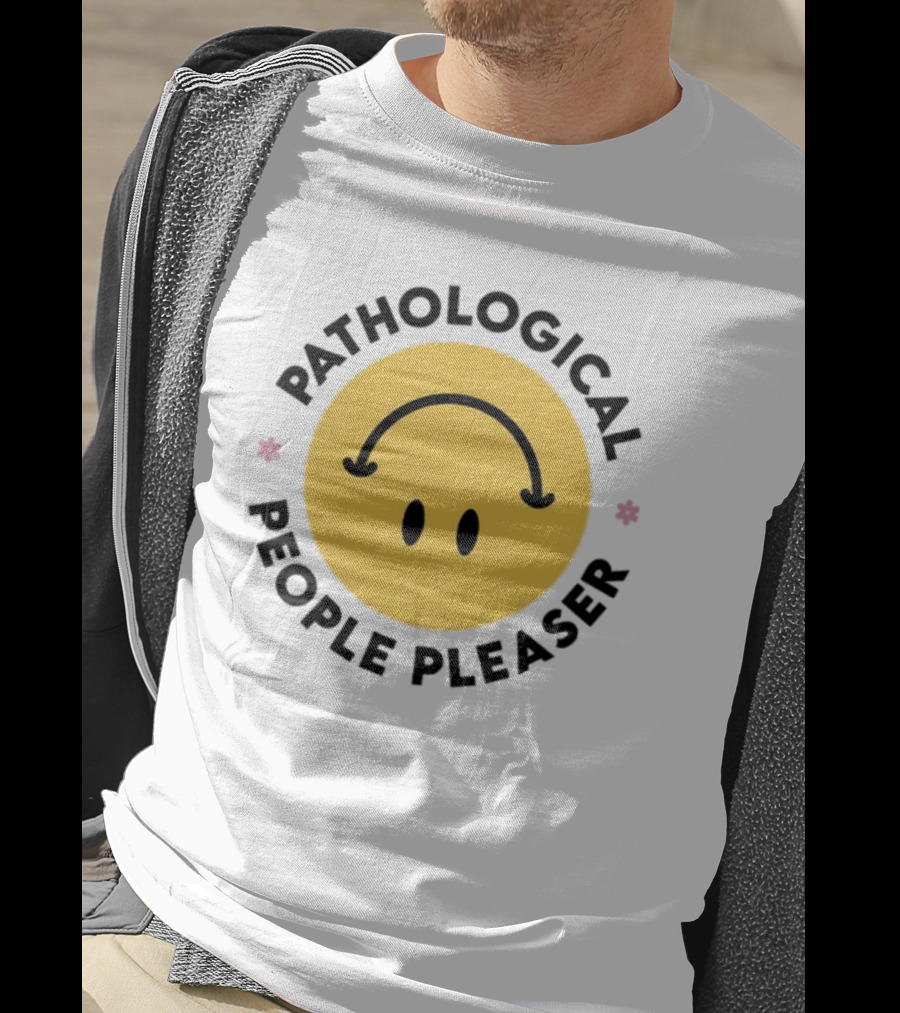 Pathological People Pleaser Smiley Face With Inverted Smile T-Shirt
