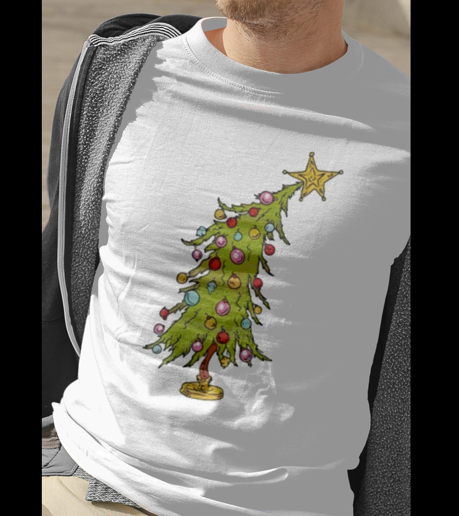 Whimsical Whoville Christmas Tree With Colorful Ornaments And Star Topper T-Shirt
