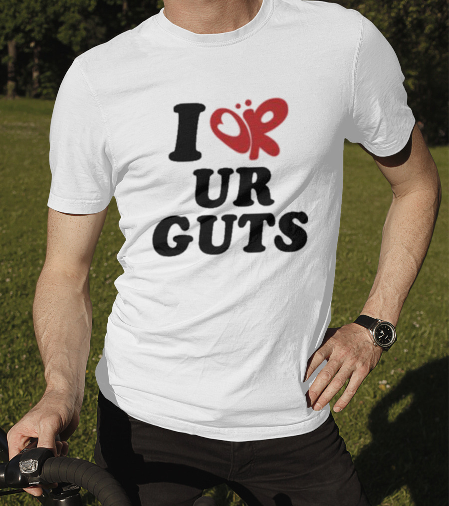 I Love Your Guts Text With Red Heart T-Shirt