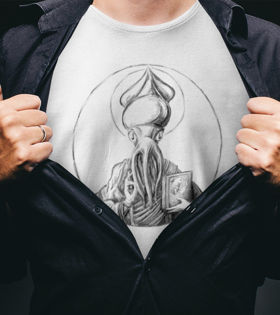 Squid Jesus Holy Icon Tentacle T-Shirt