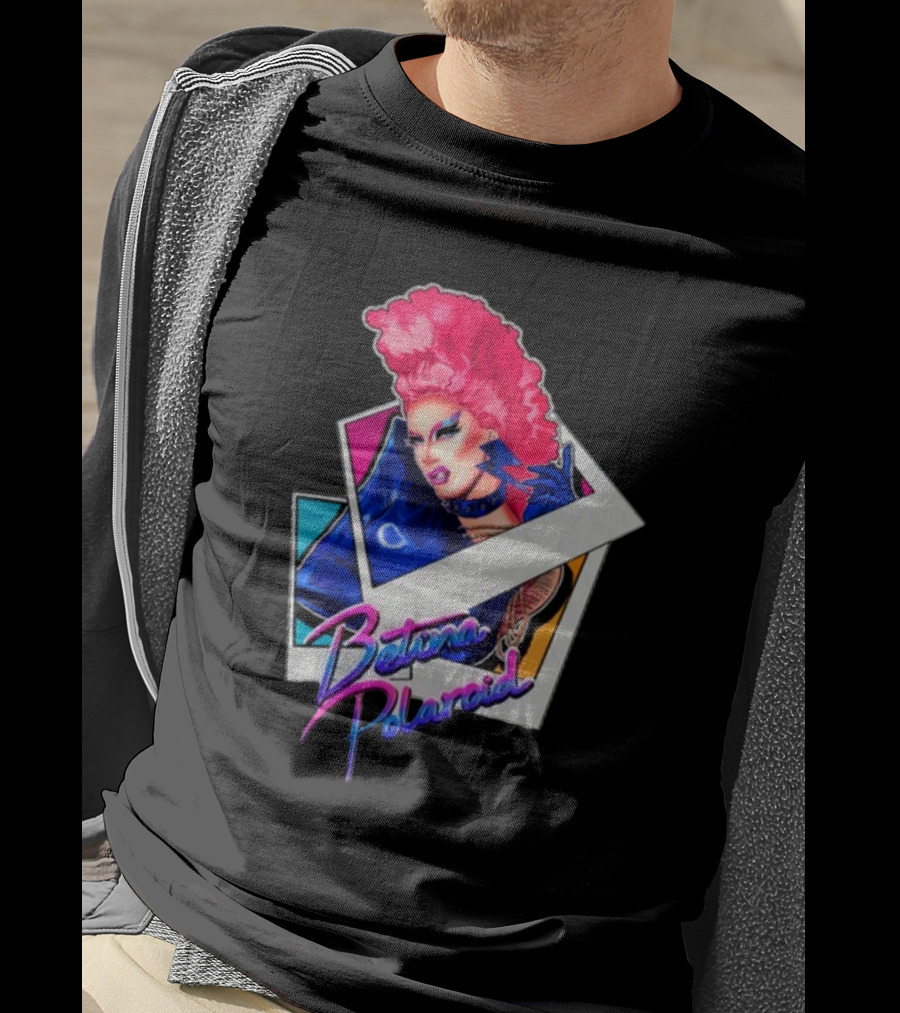 Betina Polaroid Vibrant Drag Persona In T-Shirt