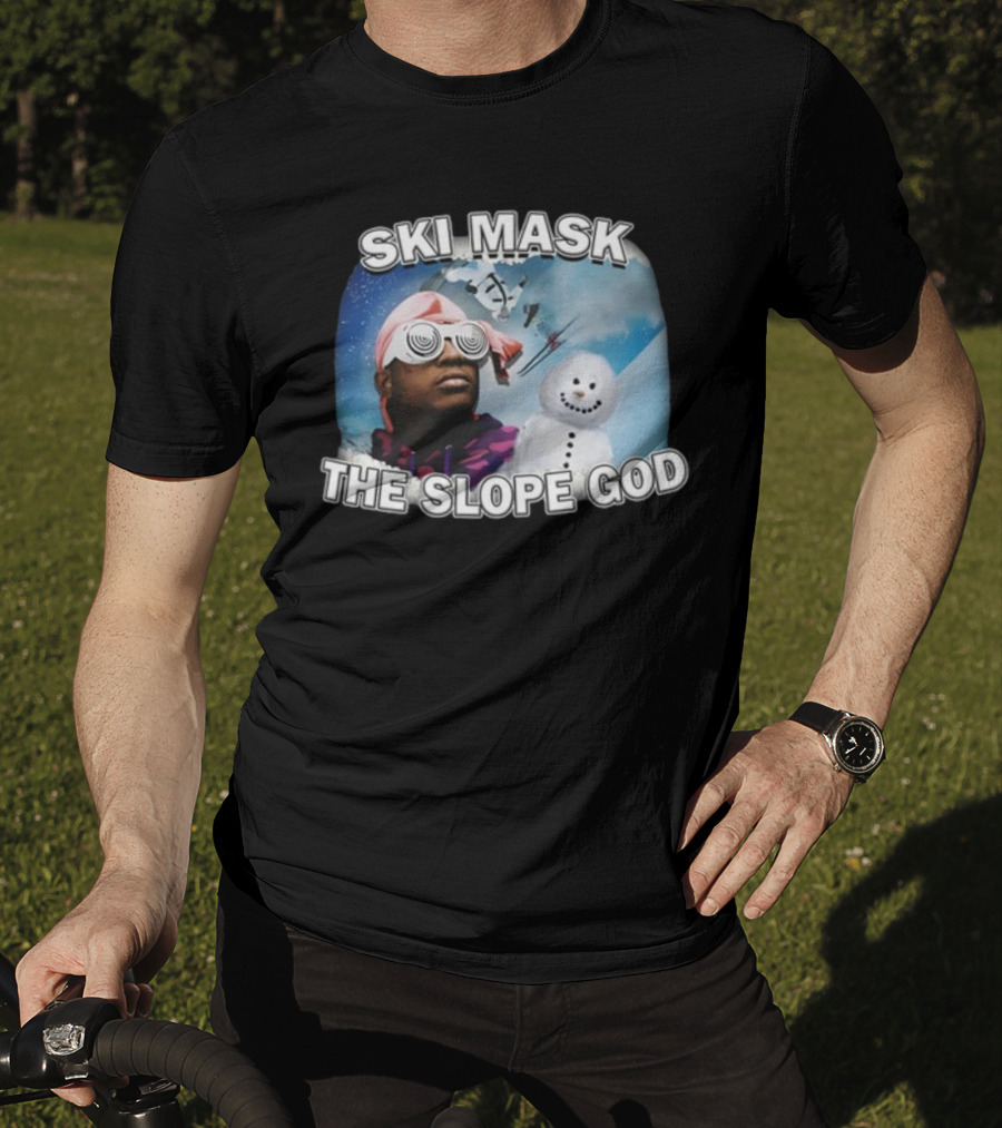 Ski Mask The Slope God Snow Adventure T-Shirt