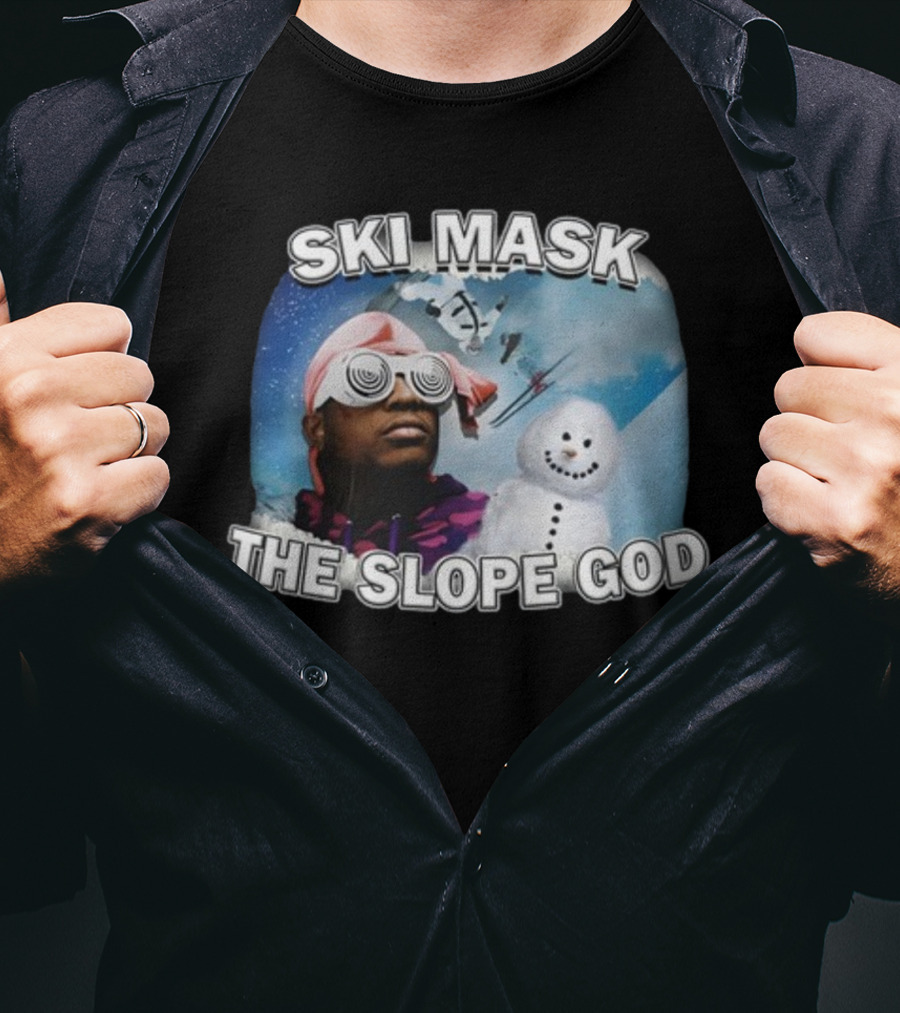 Ski Mask The Slope God Snow Adventure T-Shirt