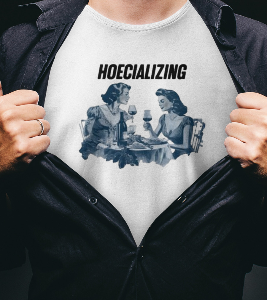 Banter Bab Hoecializing Retro Women Dining T-Shirt