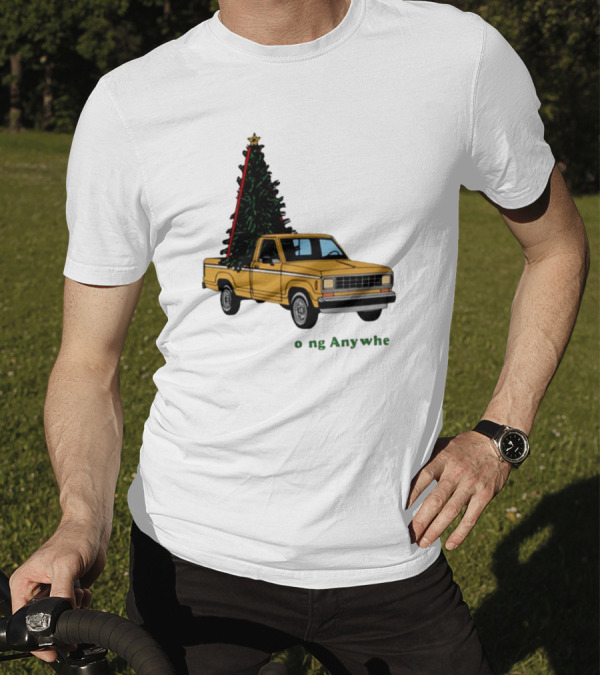Yellow Truck With Christmas Tree Going Anywhere T-Shirt