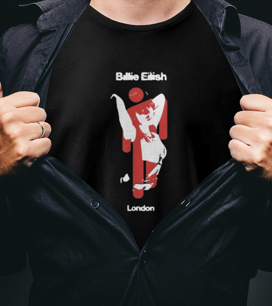 Billie Eilish Blohsh London Black Blohsh Red White T-Shirt