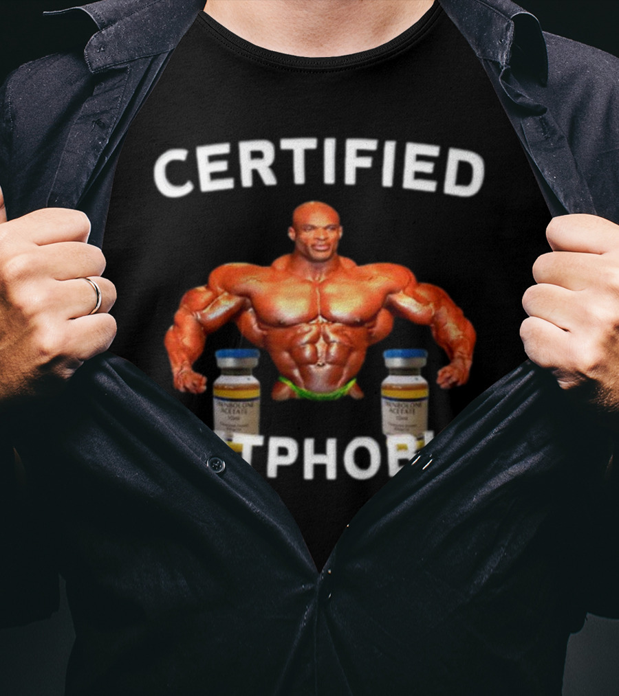 Certified Fatphobic Bodybuilder With Vials T-Shirt