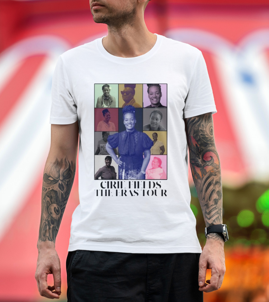 Cirie Fields The Eras Tour Multicolor Portrait Collage T-Shirt