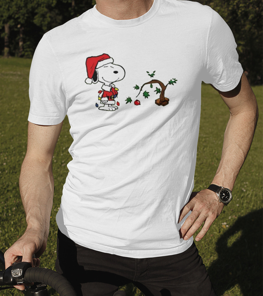 Snoopy Santa Christmas Tree Merry Christmas T-Shirt