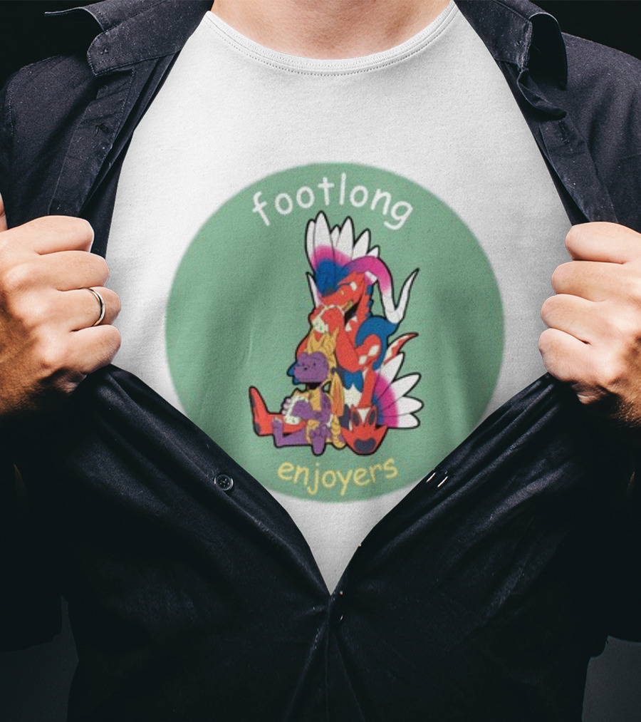 Footlong Enjoyers Fantasy Creatures With Colorful Wings T-Shirt