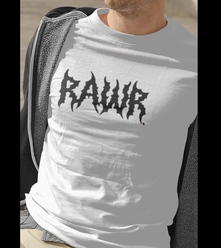 Izzzyzzz Shop Rawr Emo Gothic Style Black T-Shirt