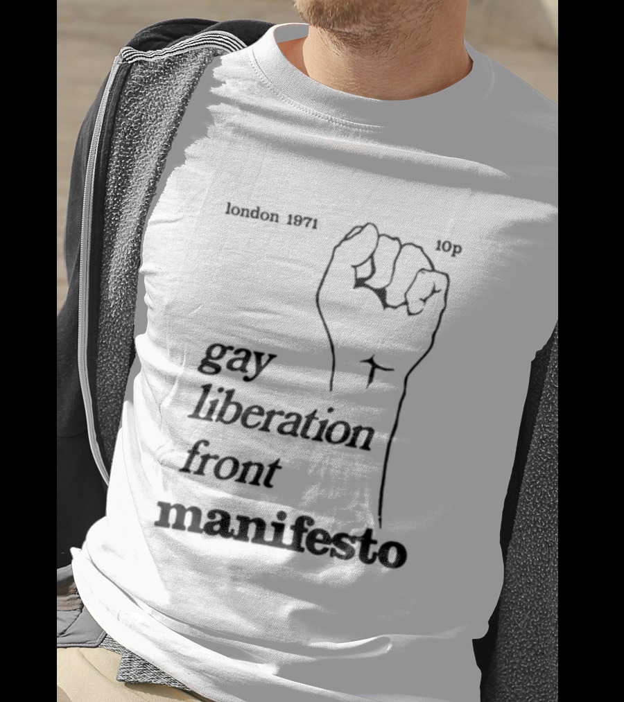 London 1971 10p Gay Liberation Front Manifesto T-Shirt