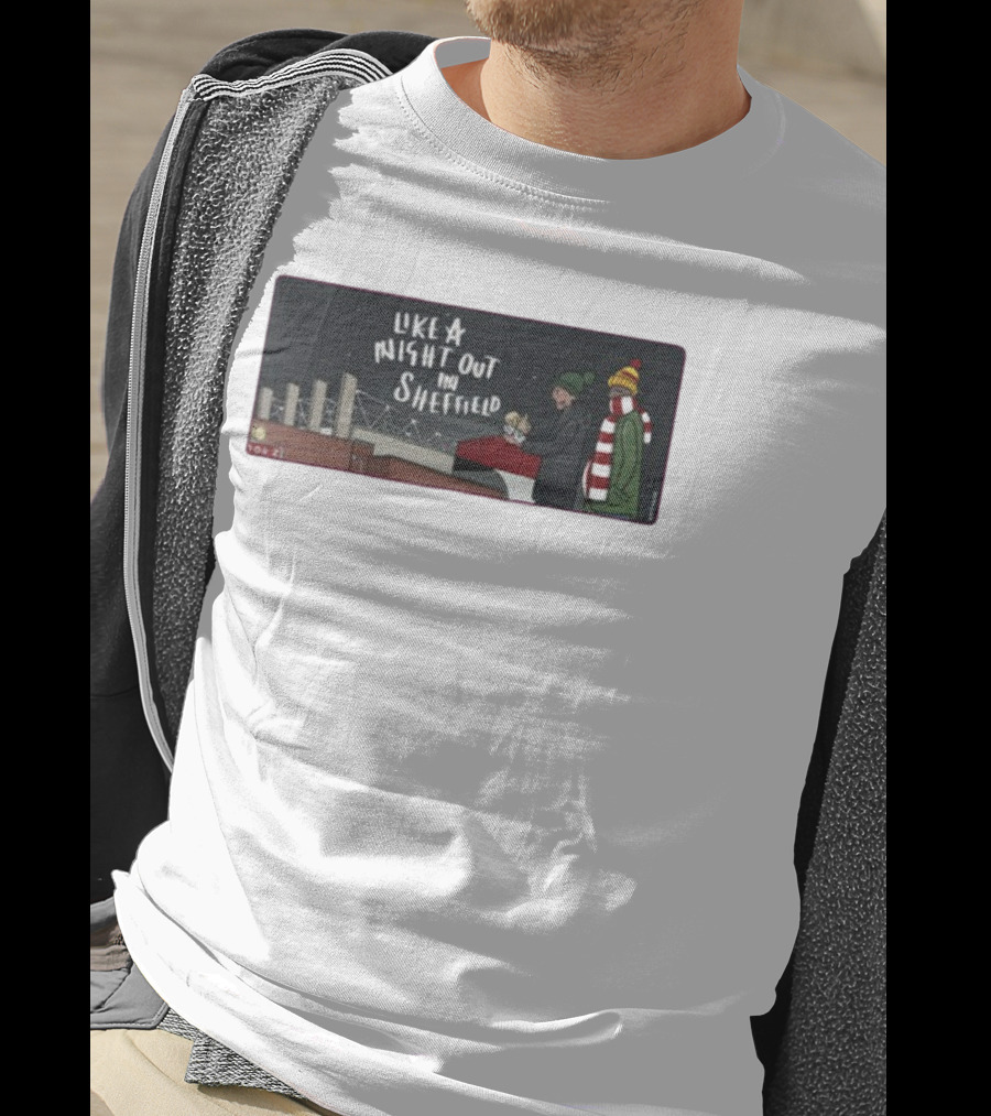 Like A Night Out In Sheffield Football Fans In Winter Gear At Stadium T-Shirt