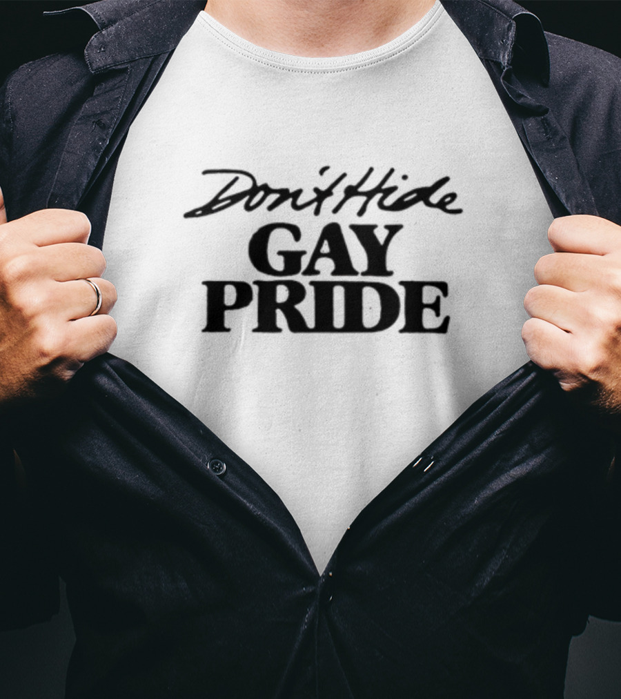 Don't Hide Gay Pride Retro Gay Pride T-Shirt