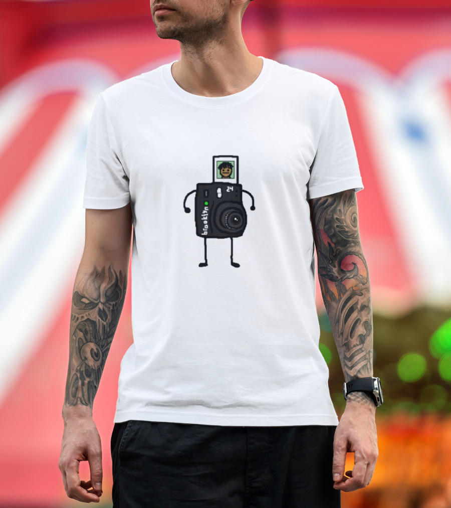 Brooklyn Camera Character with Photo of Person T-Shirt