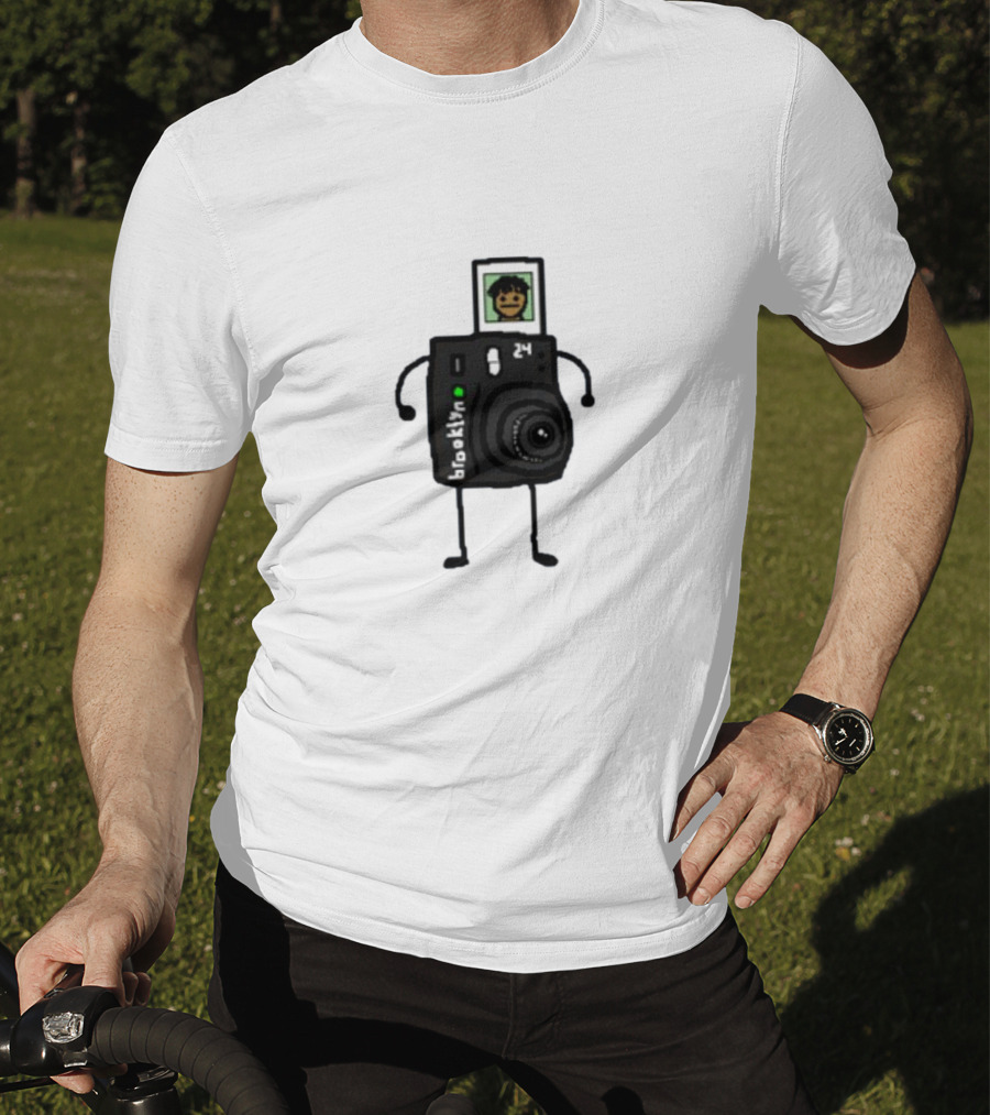 Brooklyn Camera Character With Photo Of Person T-Shirt