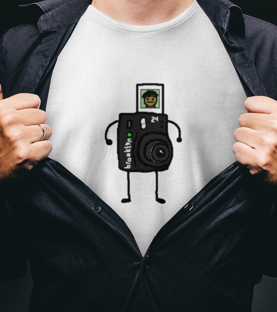 Brooklyn Camera Character With Photo Of Person T-Shirt