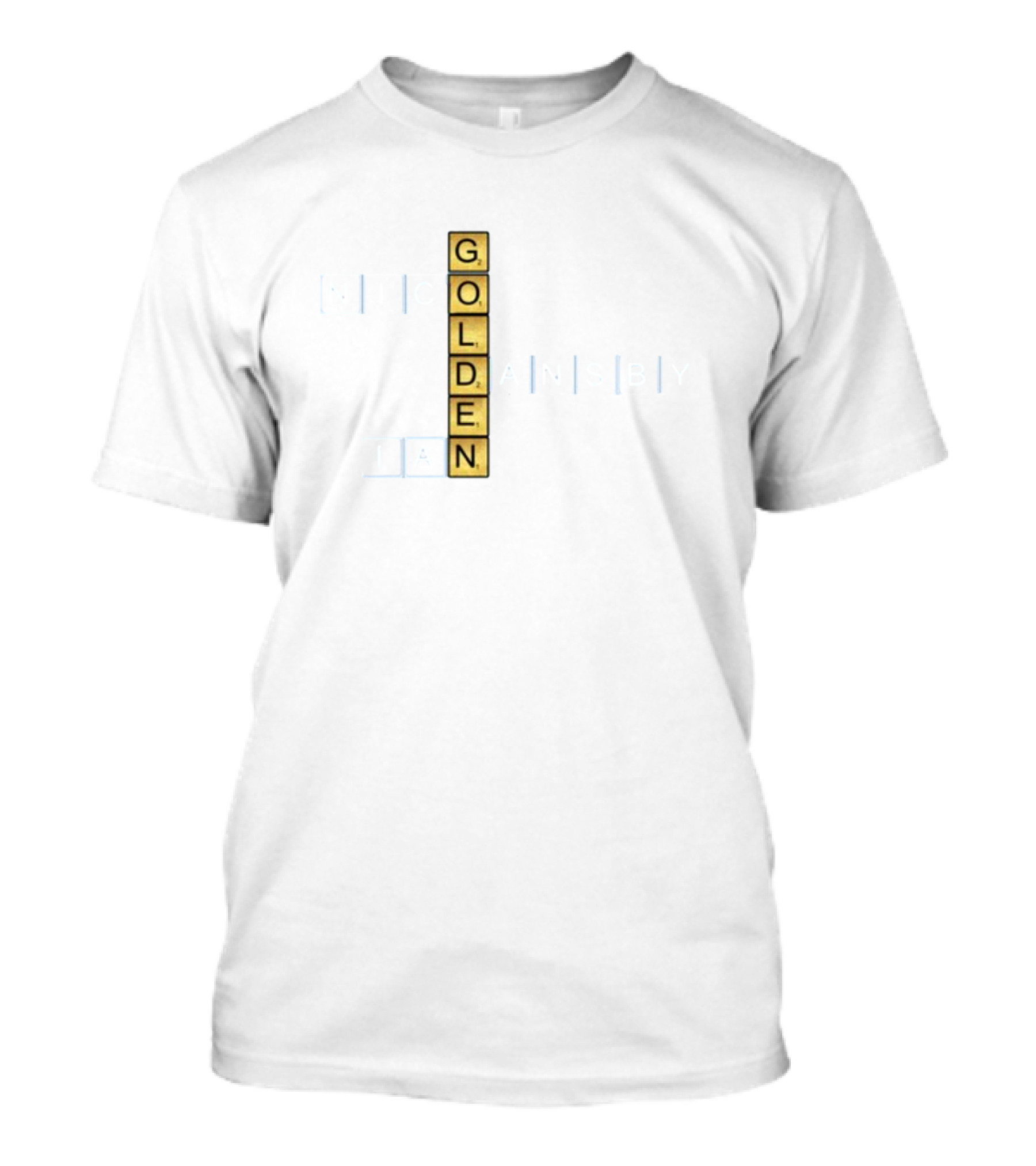 Niico Golden Dansby Ian Scrabble Tiles Crossword T-Shirt
