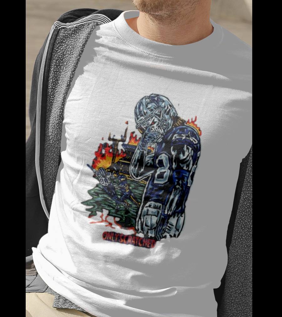 Only Scratched The Surface Retros Sports Imagery Fire Scene T-Shirt