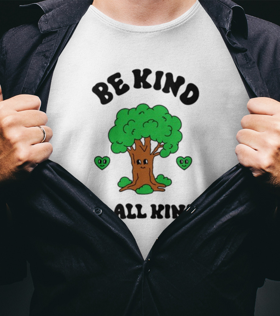 Sid The Visual Kid Be Kind To All Kinds With Smiling Tree And Hearts T-Shirt