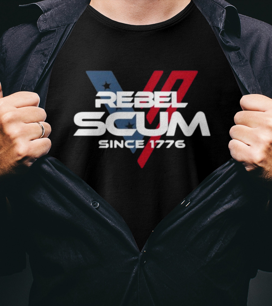 Rebel Scum Since 1776 Stars And Stripes Inspired T-Shirt