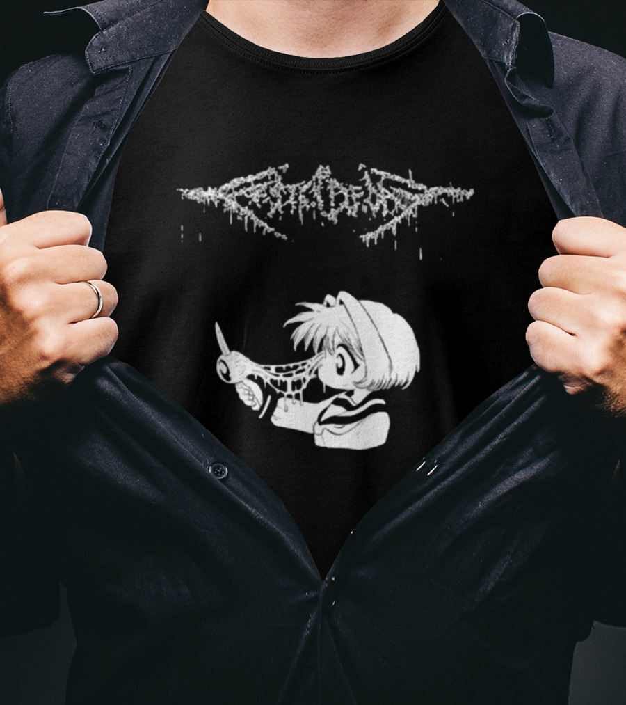 Festerdecay Sick Vintage Horror Manga Style Character T-Shirt