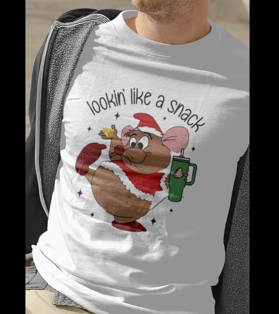 Lookin’ Like A Snack Santa Mouse Holiday Treat T-Shirt