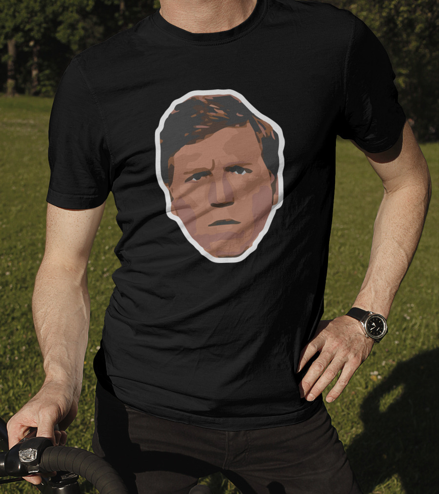 Tucker Carlson Face Illustration Diagram T-Shirt
