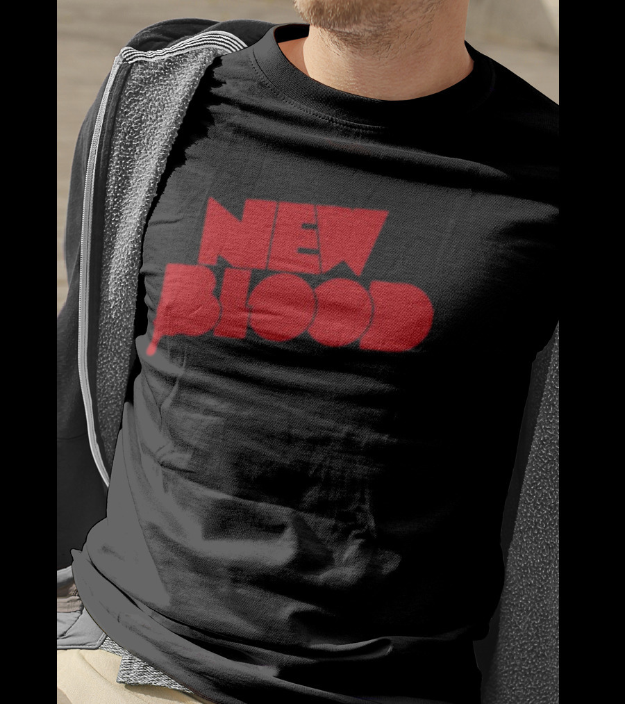 New Blood Dripping Lettering T-Shirt