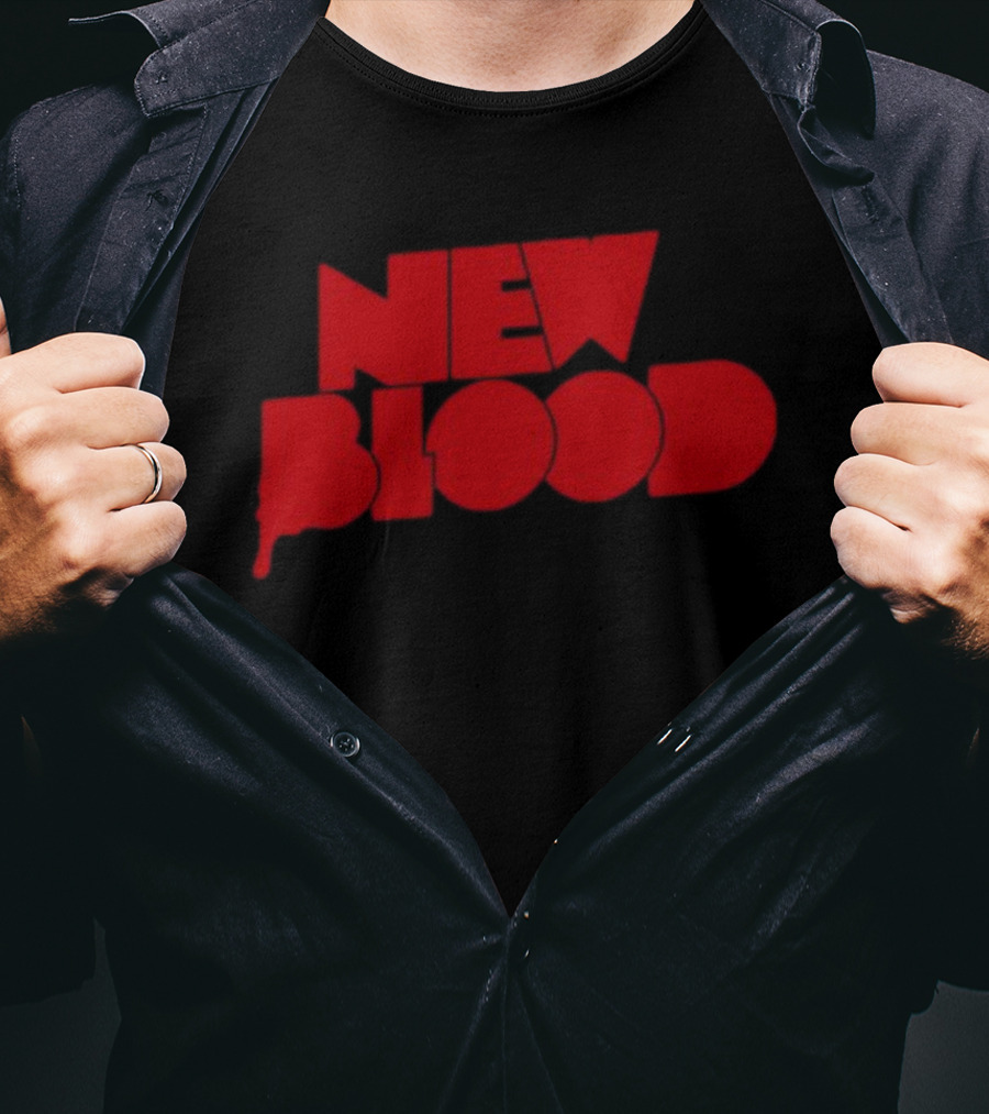 New Blood Dripping Lettering T-Shirt