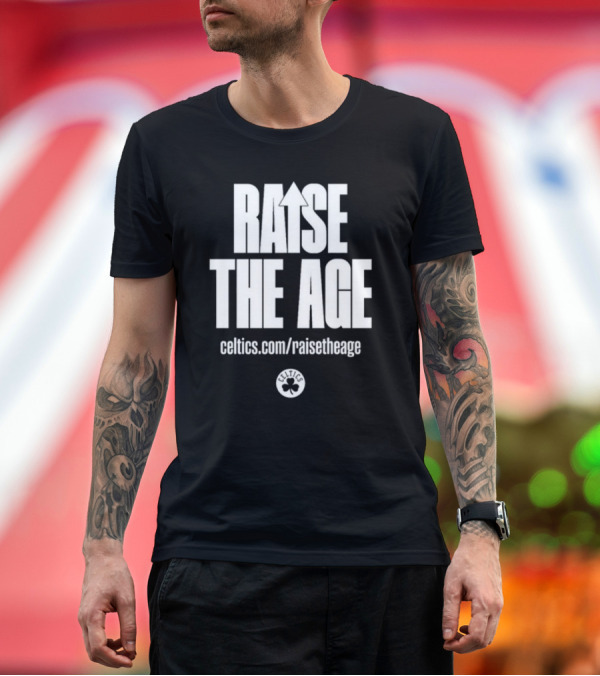 Premium T-Shirt: Jayson Tatum Celtics Raise The Age Campaign Celtics.com/raisetheage T-Shirt Jayson Tatum Celtics Raise The Age Campaign Celtics.com/raisetheage T-Shirt