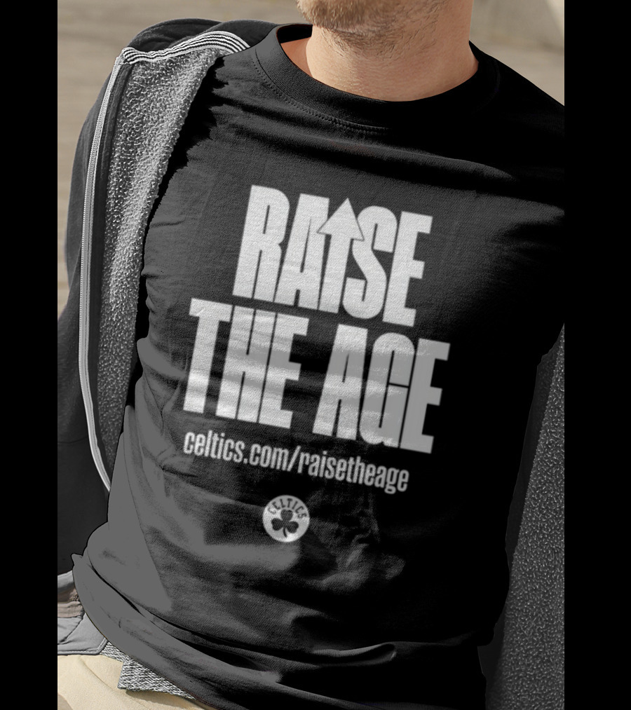 Jayson Tatum Celtics Raise The Age Campaign Celtics.com/raisetheage T-Shirt