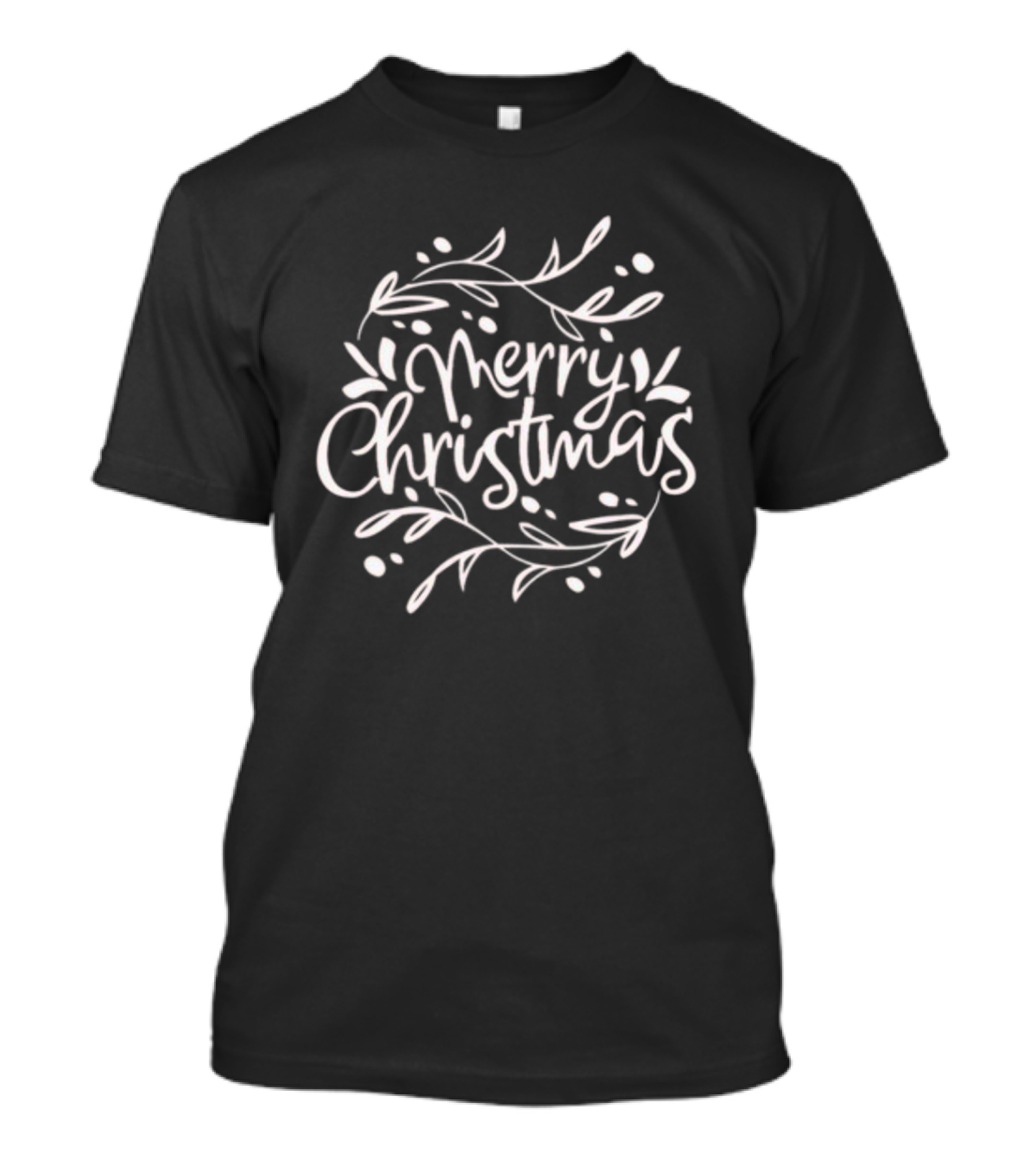 Merry Christmas Festive Vine Wreath T-Shirt