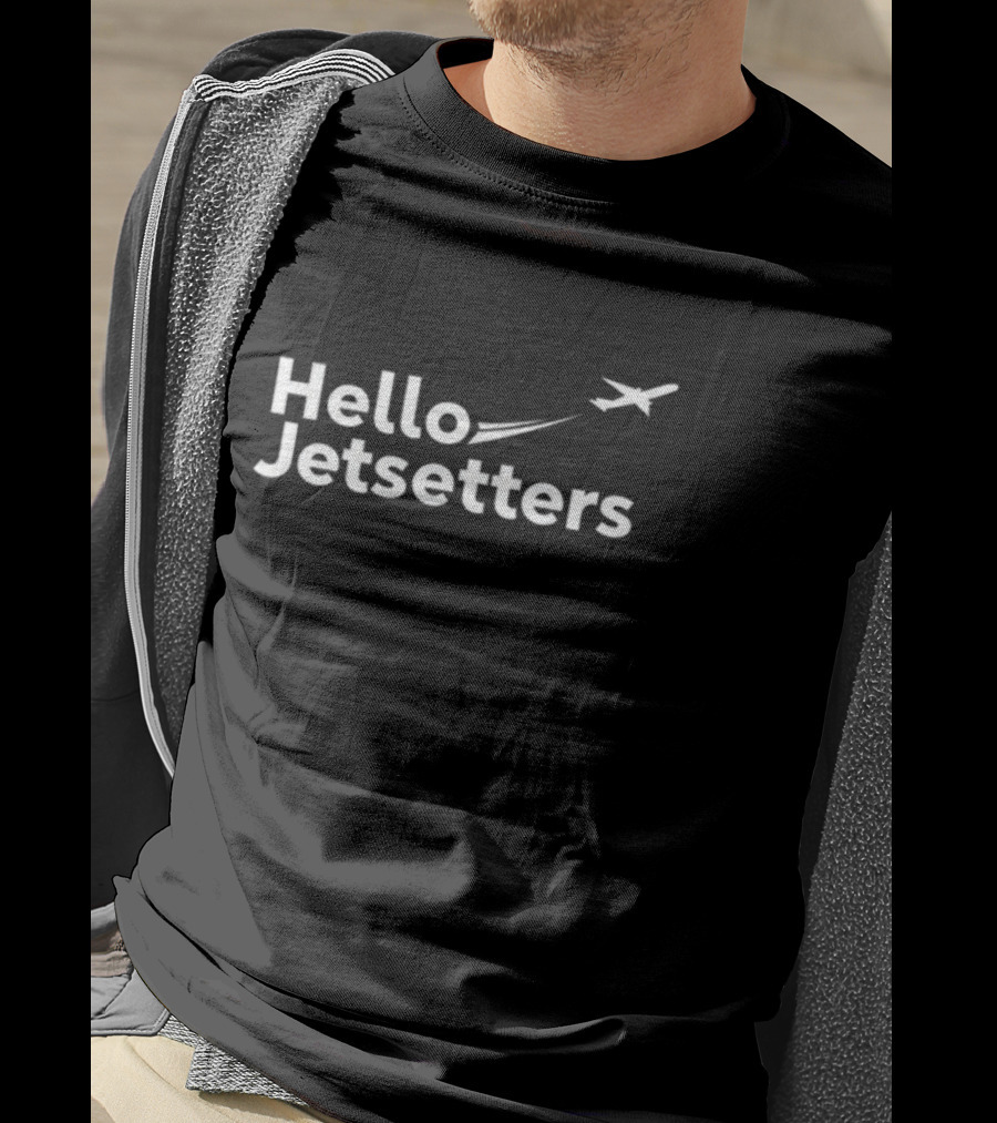 Hello Jetsetters Airplane Travel Adventure T-Shirt