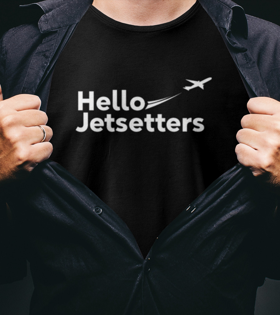 Hello Jetsetters Airplane Travel Adventure T-Shirt