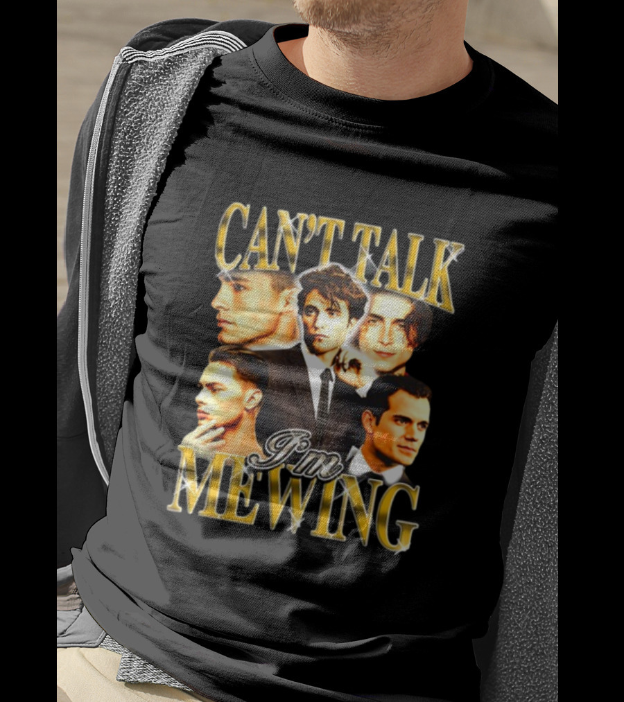 Can't Talk I'm Mewing Male Icons T-Shirt