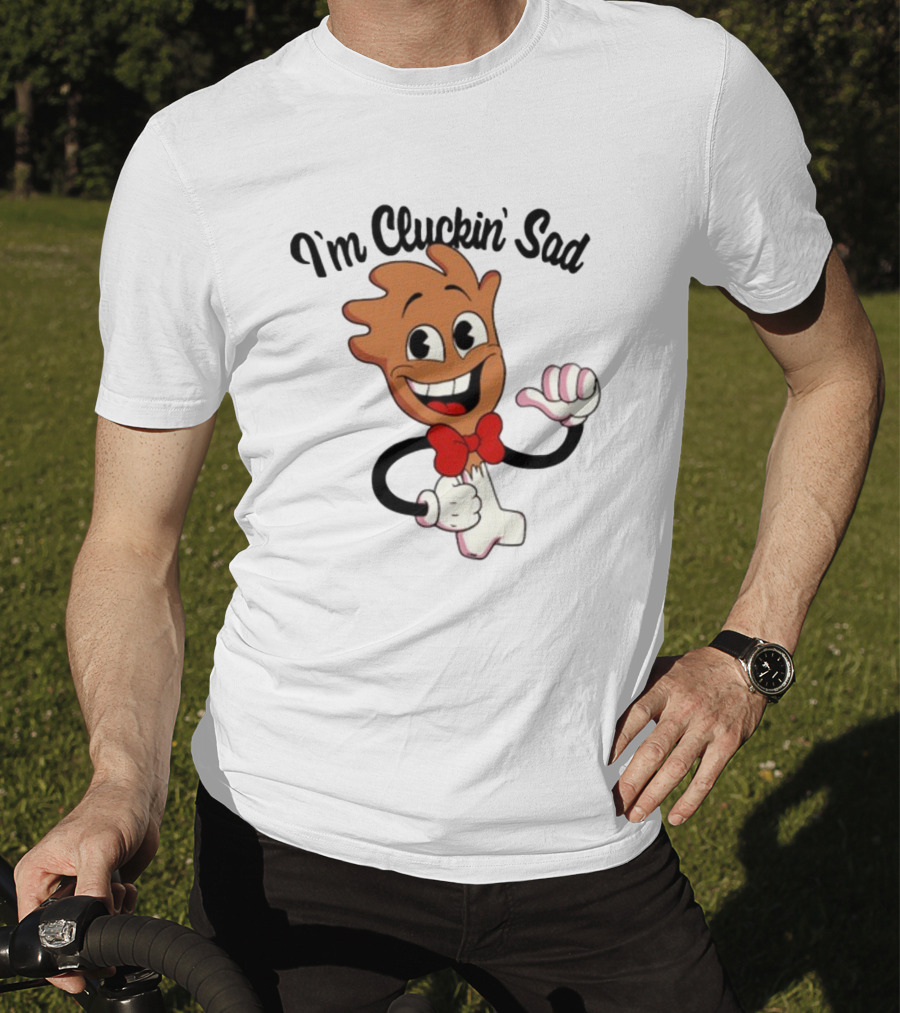 I'm Cluckin' Sad Cartoon Drumstick Character Bow Tie T-Shirt